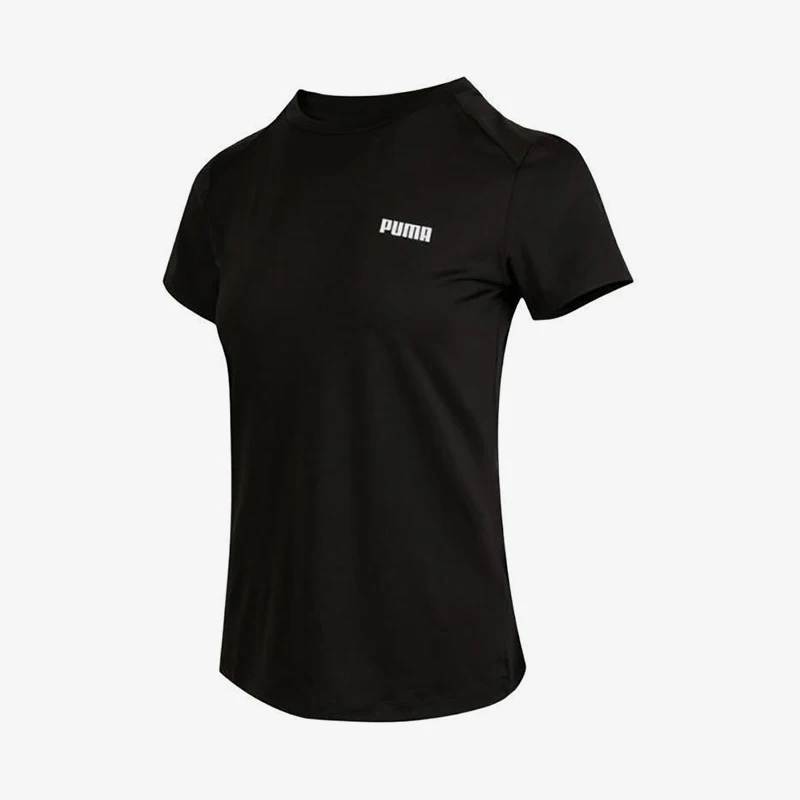 プーマ正規品、夏用、女性向け、スポーツランニング用、涼しい素材のラウンドネック半袖tシャツ、690193-01