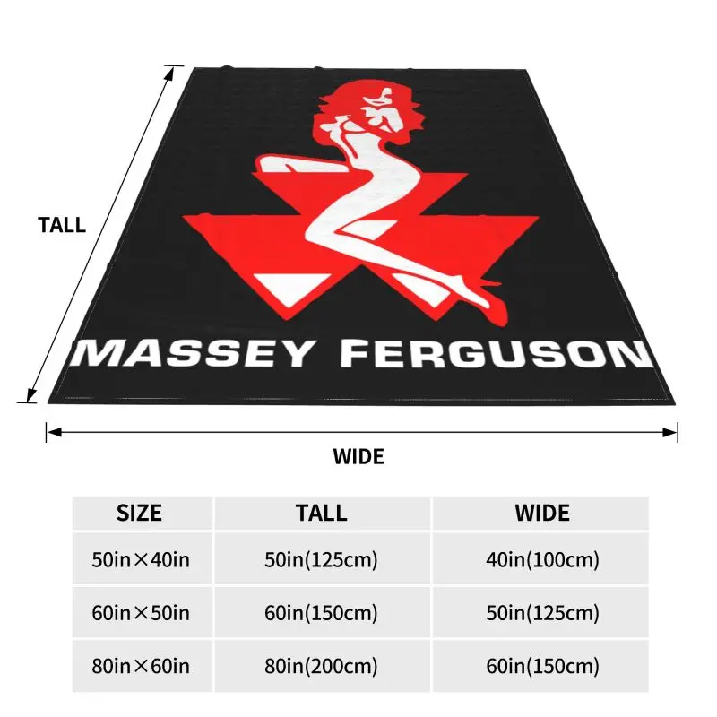 Massey Ferguson T Shirt Hot Item Usa Blanket Fluffy New Style All Season Faux Fur Throw Sleeping Sheets