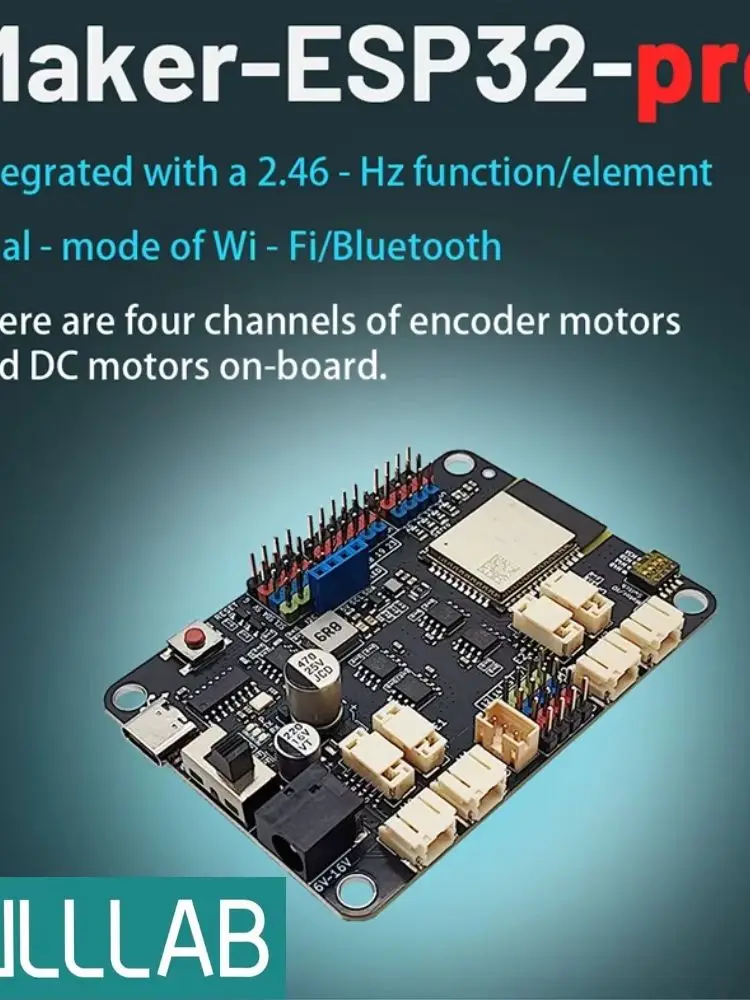 Płytka Maker-ESP32 Pro, sterownik silników wysokoprądowych 3A (4 enkodery lub 4 DC/4 serwomechanizmy), USB-C, WiFi 2.4GHz i Bluetooth, ESP32-WROOM-32E — zdjęcie produktu 7