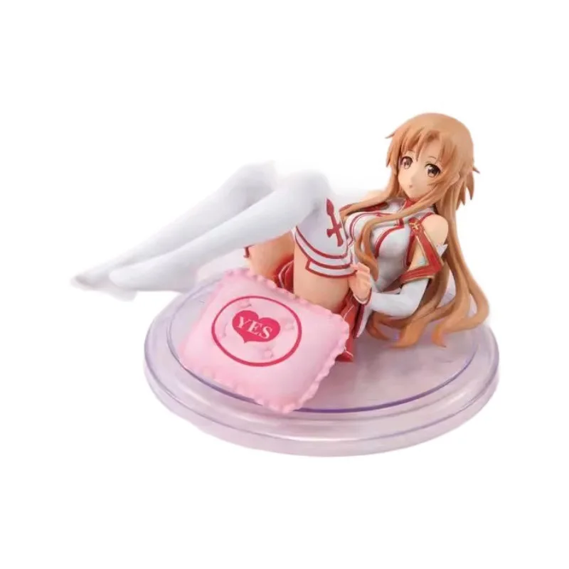 Anime Figure Sao Sword Art Online Asuna Yuuki 1 8 Scale Pvc Figure With Pillow Boxed Desktop Decor For Adult Collectors view 6