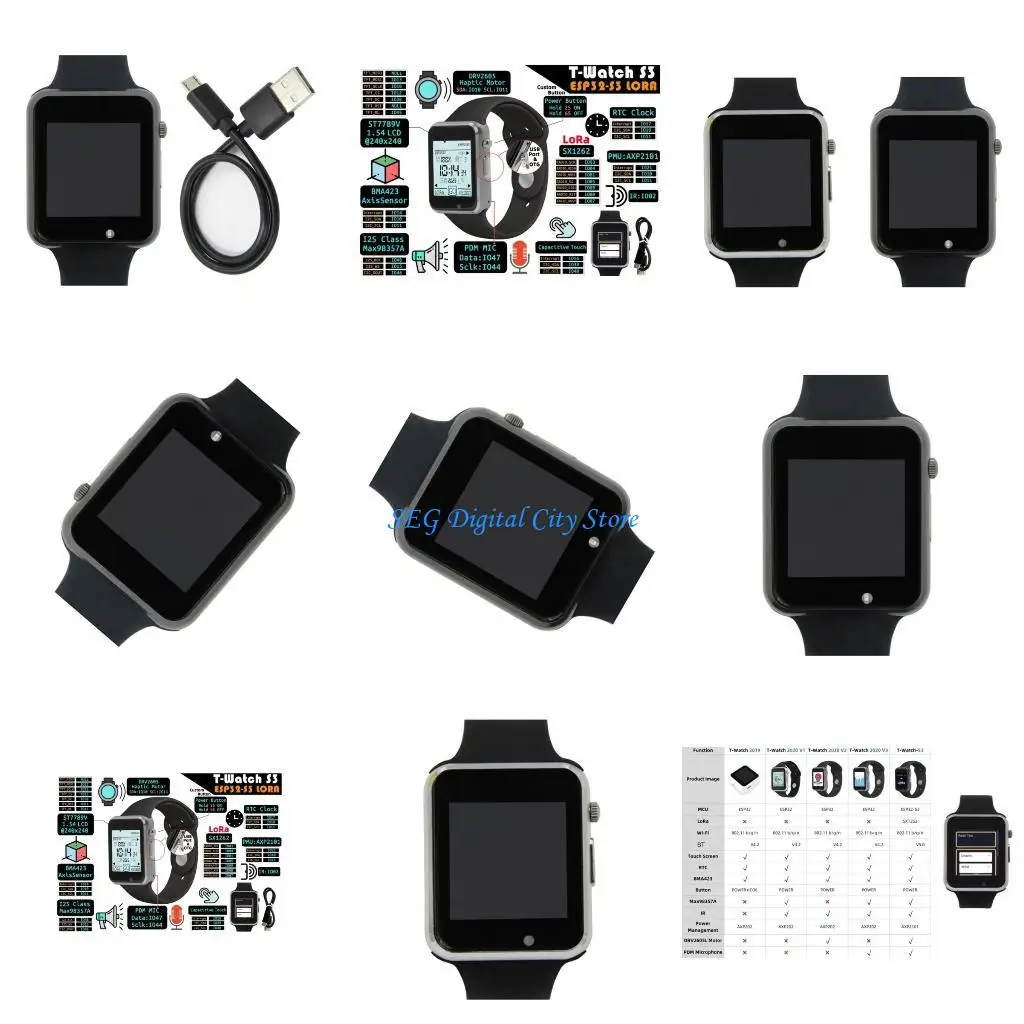 

U75B Programmable TTGO Watch with MAX98357A Mic Speaker 433Mhz/868MHz/915MHz