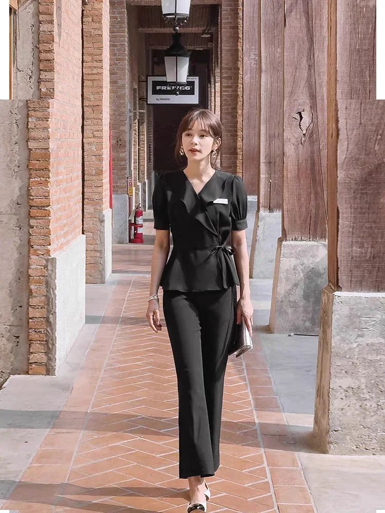 جديد صالون تجميل التجميل إدارة الجلد باديكير ملابس العمل مكتب الاستقبال الكورية الإناث العمل موحدة مستشفى ممرضة ارتداء