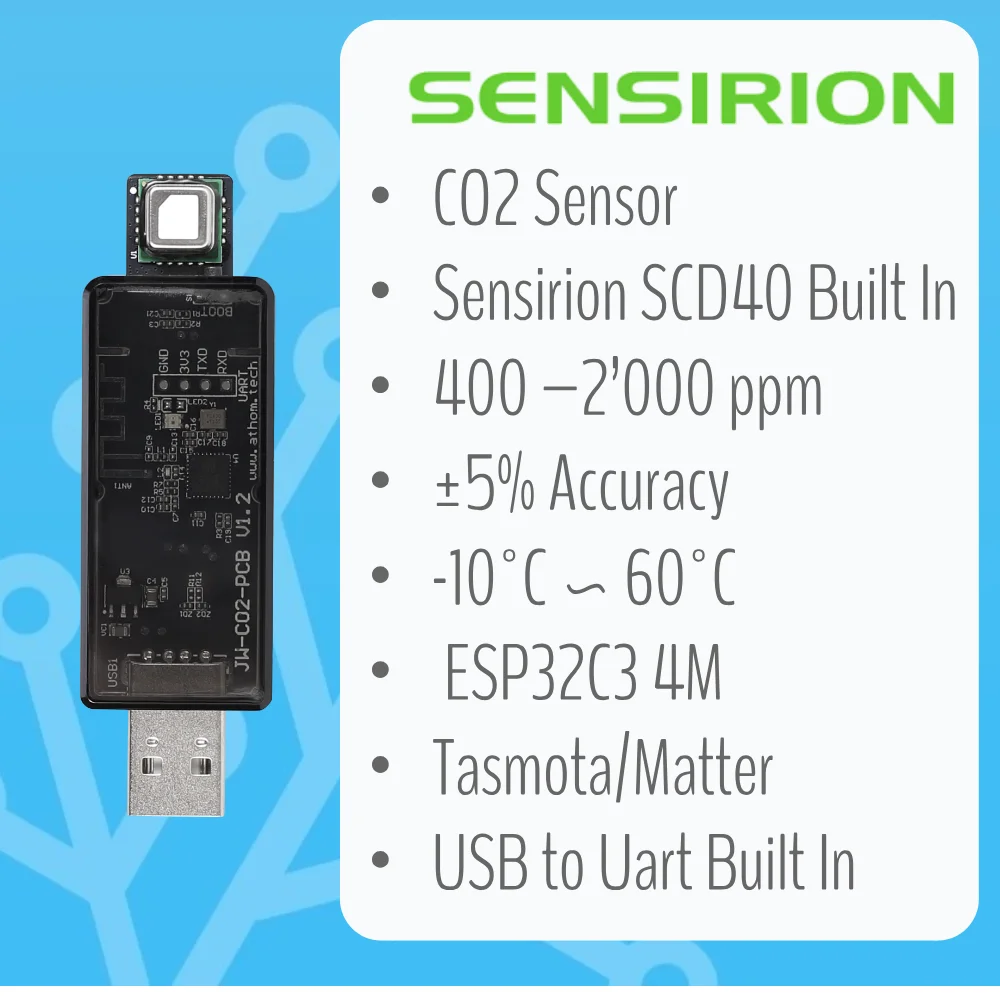 IoTorero Tasmota Matter MQTT ESP32C3 CO2 Sensor Works With Home Assistant