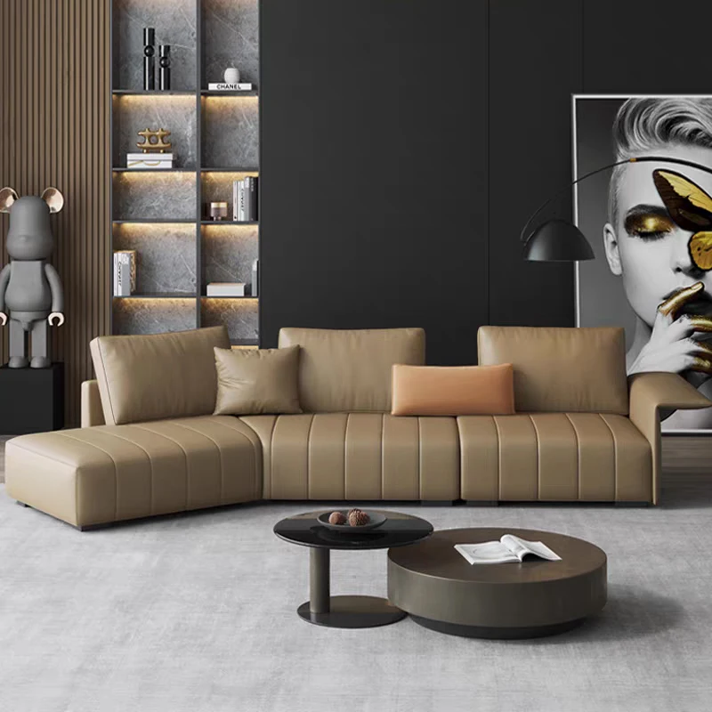xx-Indoor Leather Sofa Set Furniture High Quality Living Room Sectional Sofa Luxury Leisure Relax Couch&