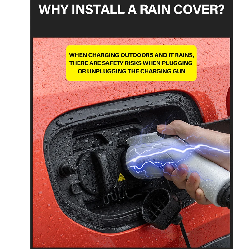New Energy Car Charging Rain Cover For GWM Tank 500 P03 2025 Accessories 2021~2026 Auto Parts Charg Gun Waterproof Protect Cases
