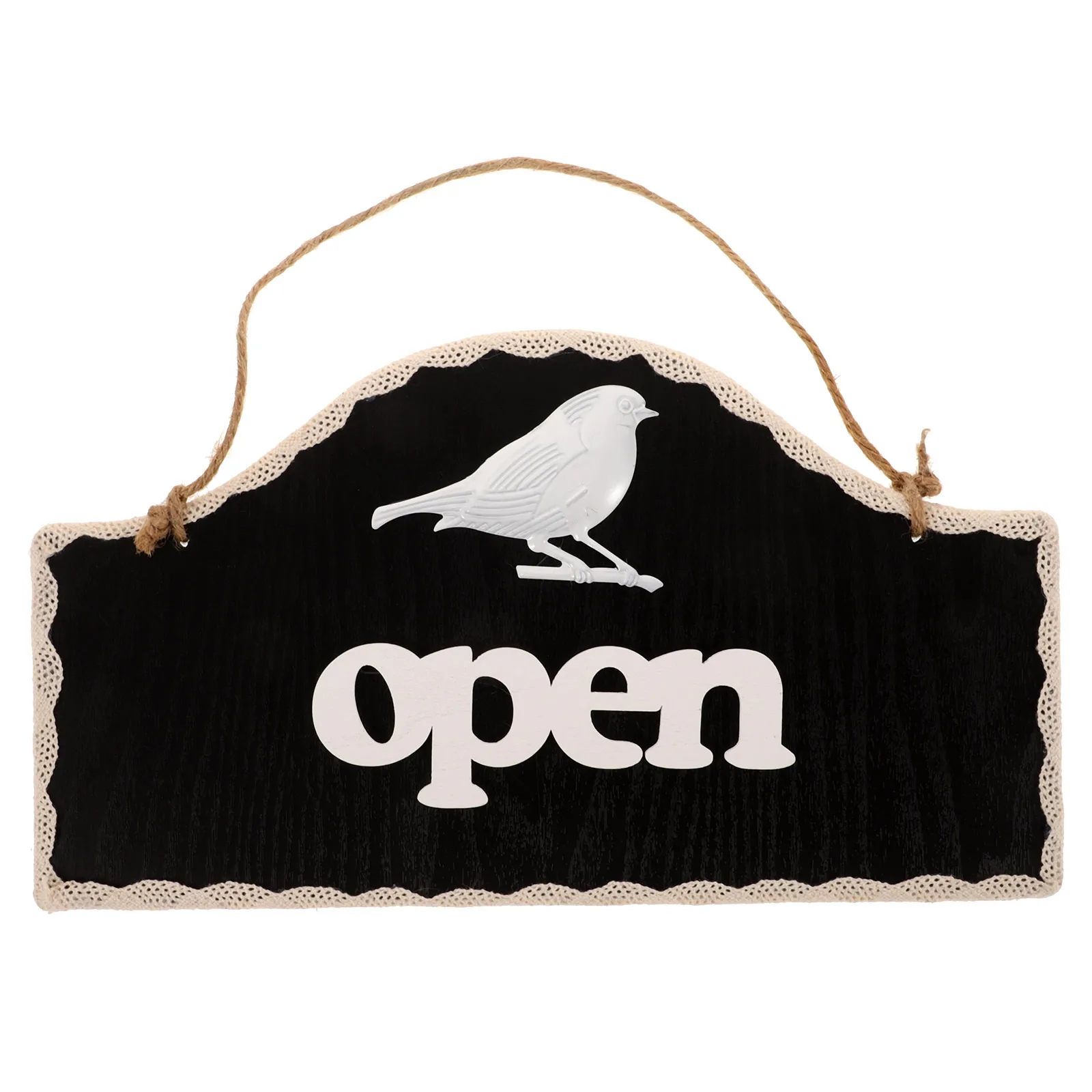 

Double Sided Welcome Sign Decor Wall Plaque Open Closed Shop Signs Door Hanging Entrance Retro Style
