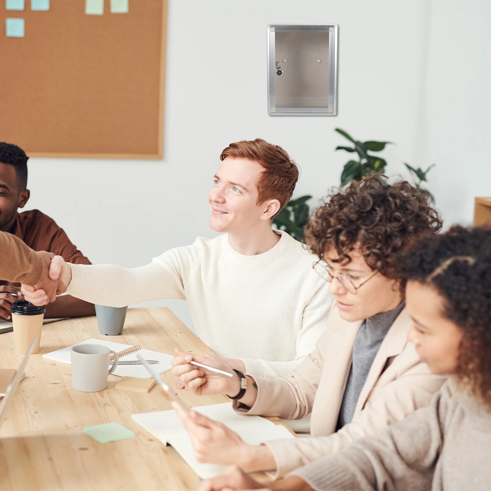 Red Suggestion Box Secure Lock Easy Mount Wall Table Office Supply Confidential Anonymous Comments Storage Holder