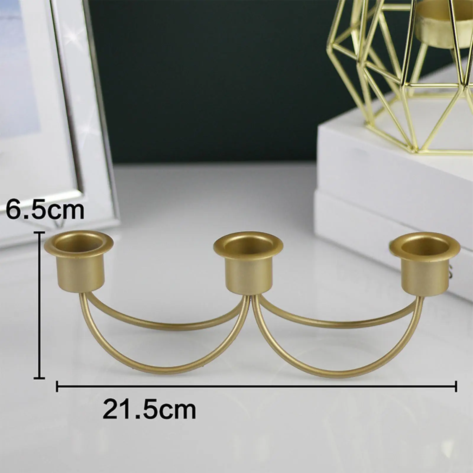 3 Arms Candlesticks Metal Candle Stick Simple Elegant Candle Holders Candle Stands for Wedding Dinning Dining Room Home Decor