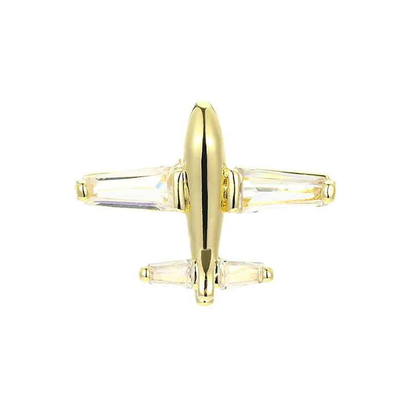 New trend aircraft brooch shirt collar pin collar button fashion small pin button cute small aircraft brooch