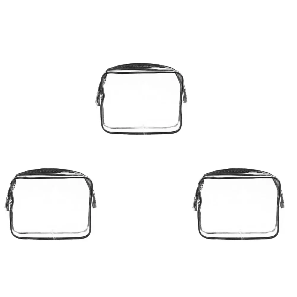 

3pcs Transparent Pvc Storage Travel Wash Organizer For Women Home Multi-Functional Dustproof Makeup Large Capacity Travel