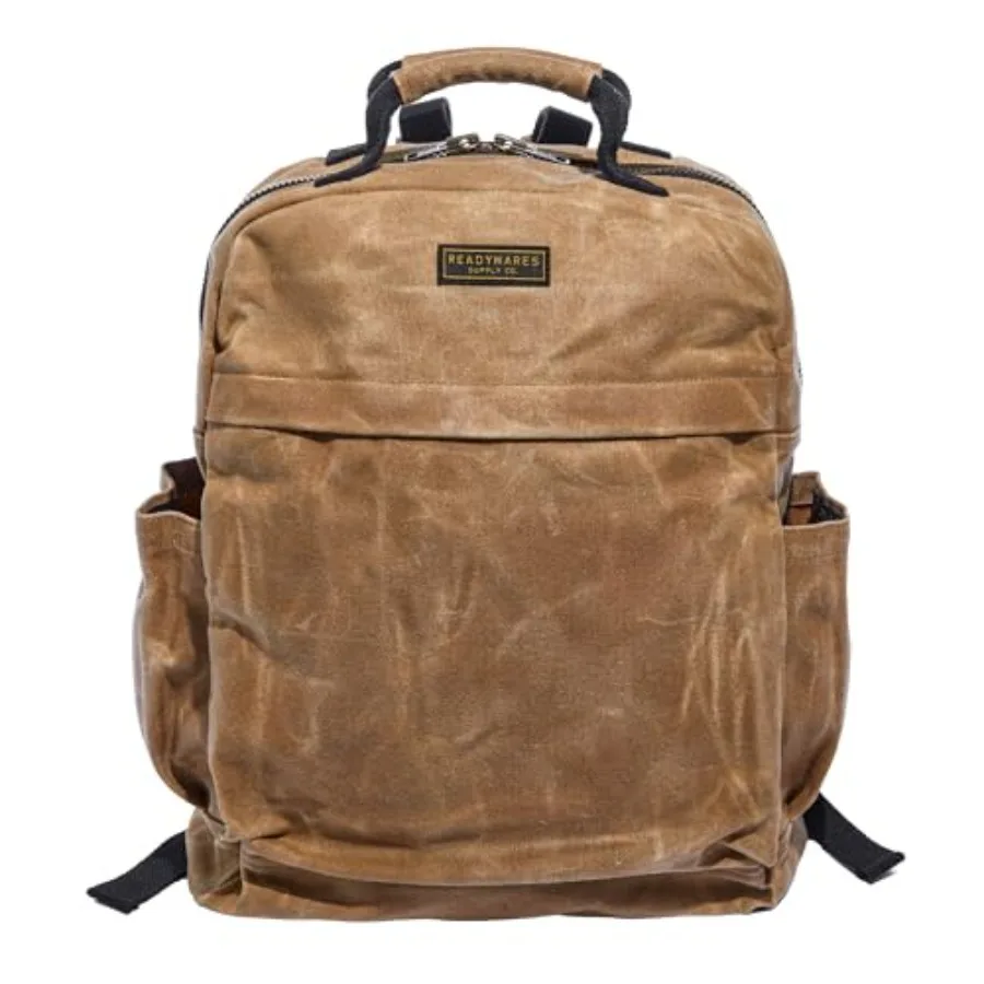 حقيبة ظهر من القماش المشمع من Readywares حقيبة ظهر متينة مع حقيبة كمبيوتر محمول مقاومة للماء حقيبة سفر للعمل والتنقل المدرسي أو الخارجي