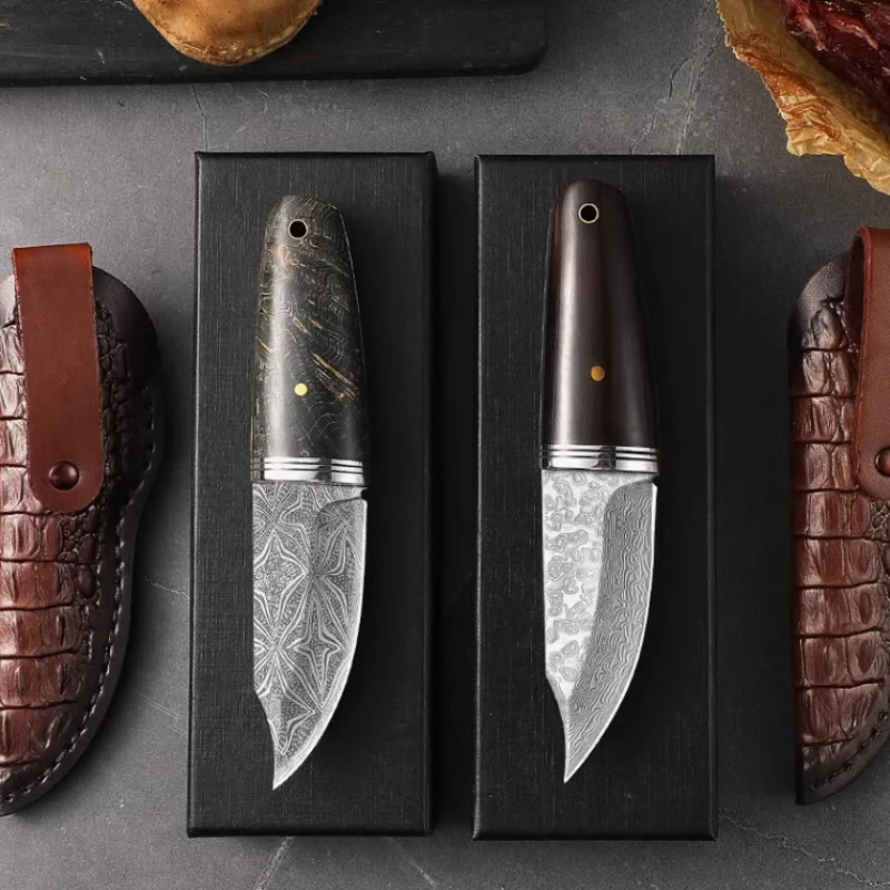 XTL high-end Damascus steel knife fruit knife, household pocket knife, portable sharp high hardness knife