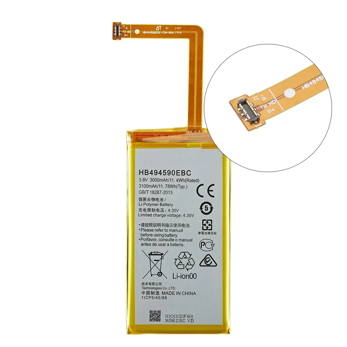 Orginal HB494590EBC 3000mAh Battery For Huawei Honor 7 Glory PLK-TL01H ATH-AL00 PLK-AL10 G628 Batteries +Tools