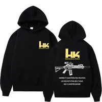Sudadera con Capucha Heckler & Koch HK Fashion, Diseño de Pistola M4, Estilo Casual Retro para Hombre, Ropa de Calle, Otoño e Invierno, Cálida