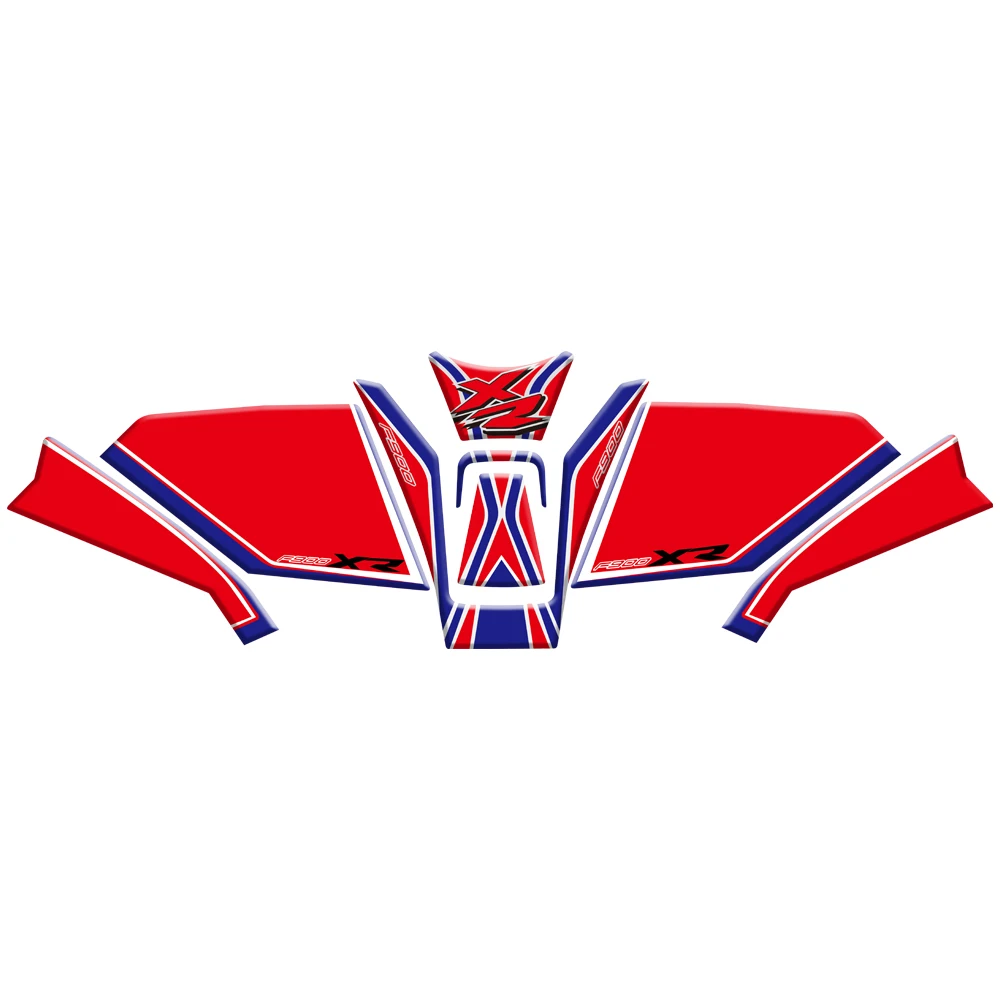 อุปกรณ์เสริมรถจักรยานยนต์สติกเกอร์คาร์บอนไฟเบอร์ 3D เจลถังอีพ็อกซี่เรซิ่นป้องกันรูปลอกสําหรับ BMW F 900 XR F900XR 2020-2023