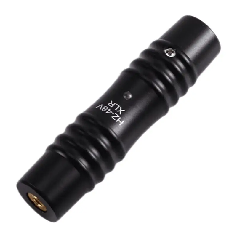 AA08-Condenser Microphone Amplifier 48V 3Pin XLR To 3.5MM 3Pin XLR To MIC Adapter Phantom Power Functionality