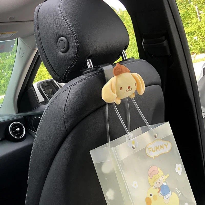 ตะขอรถการ์ตูนน่ารักอะนิเมะสุนัขกระต่ายกระเป๋าถือจัดเก็บรถที่นั่งแถวภายในมัลติฟังก์ชั่นตกแต่ง