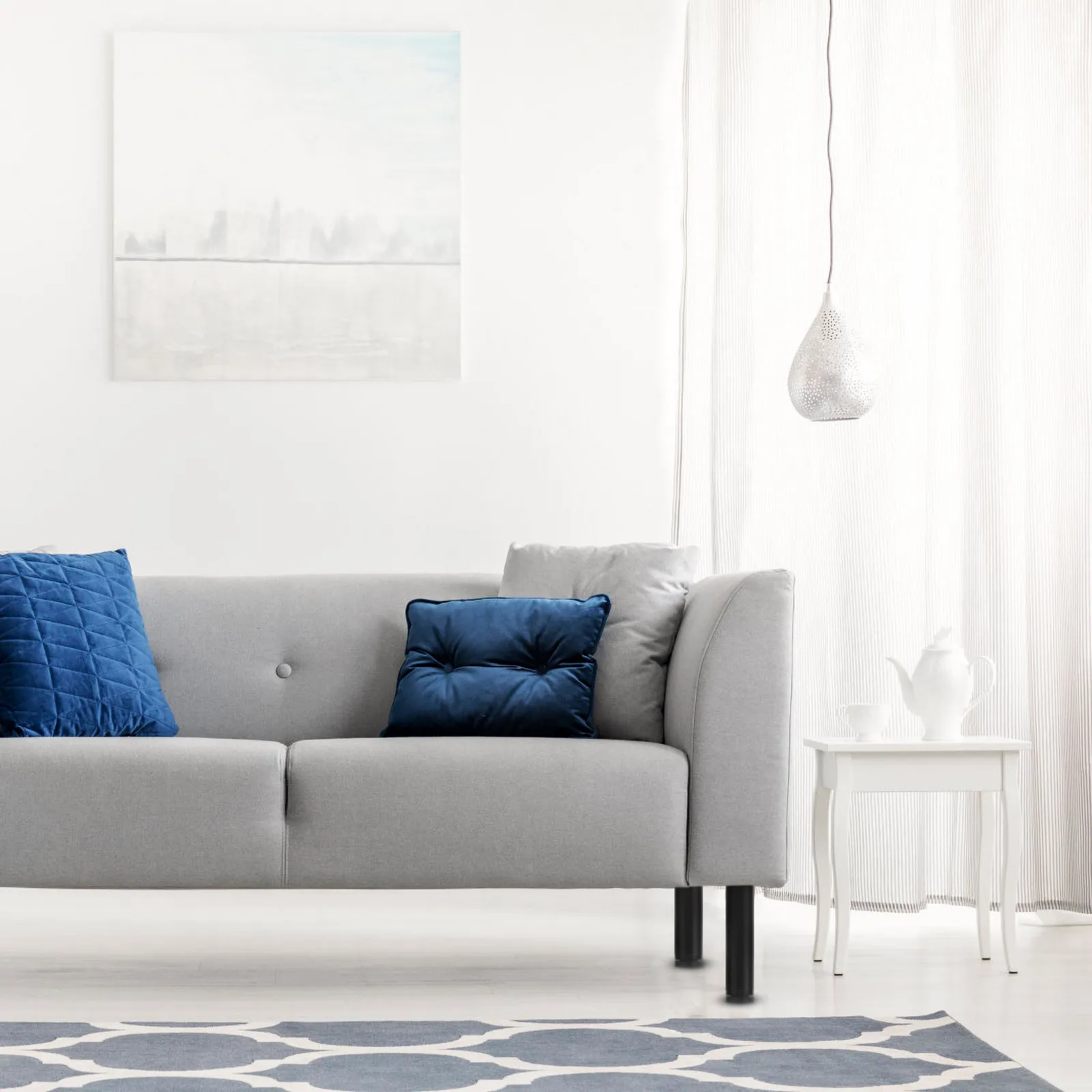 

Комплект из 4 регулируемых по высоте мебельных ножек из холоднокатаной стали с противоскользящими накладками для комода, дивана, шкафа, кровати, прикроватной тумбочки