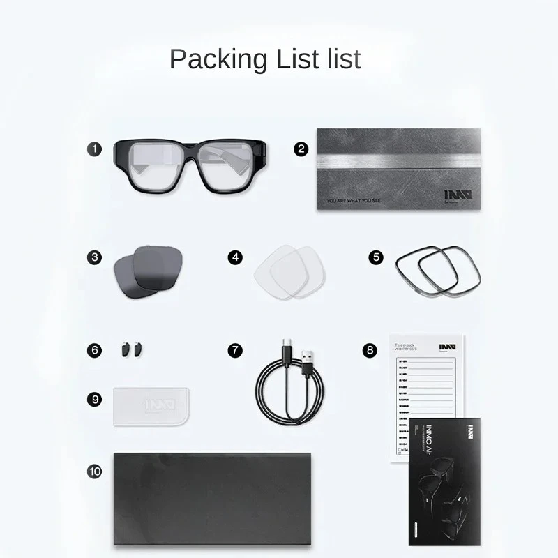 AI Smart AR Glasses Support Game & TikTok Multilingual ChatGPT Language Recognition with Smart Ring &