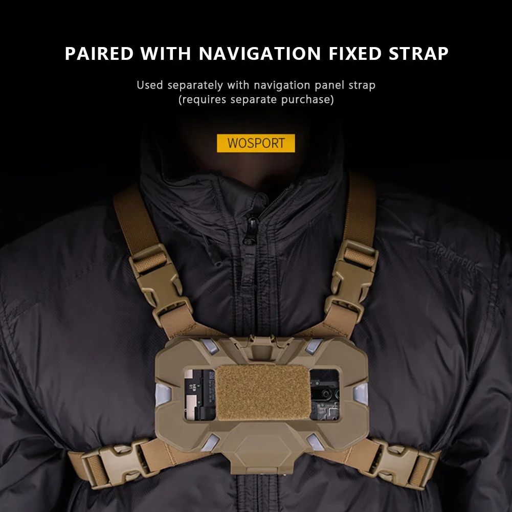 Tactical Folded Navigation Board Practical Chest Bag Map Case Mobile Phone Holder Pouch Molle Vest Military Airsoft Accessories