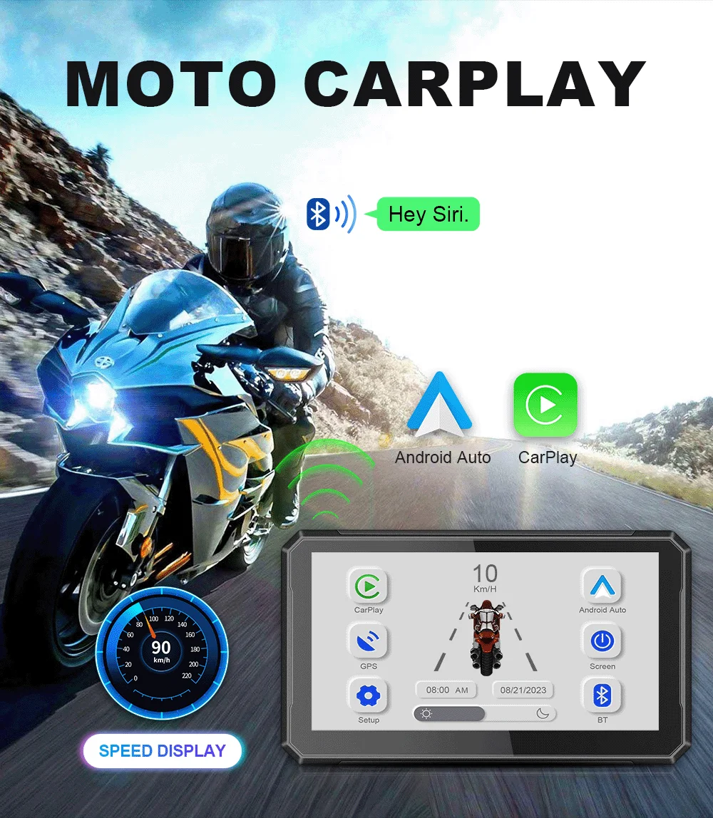 

B7 For BMW R1200 R1250GS S1000 M1000 XR ADV Touch Outdoor Waterproof Sunsceen Portable Motorcycle Navigator CarPlay Android Auto