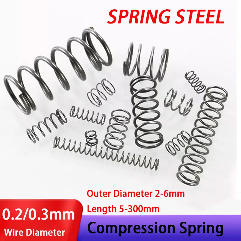 

Micro Small Compression Spring Wire Diameter 0.2/0.3mm Outer Diameter 2-6mm Length 5-300mm Spring Steel