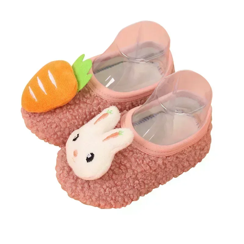 Winter Children Floor Shoes For Baby Slippers Infant Toddler Plush Warm Boys Girl Soft Anti-slip Nursey Indoor School Kids Shoes