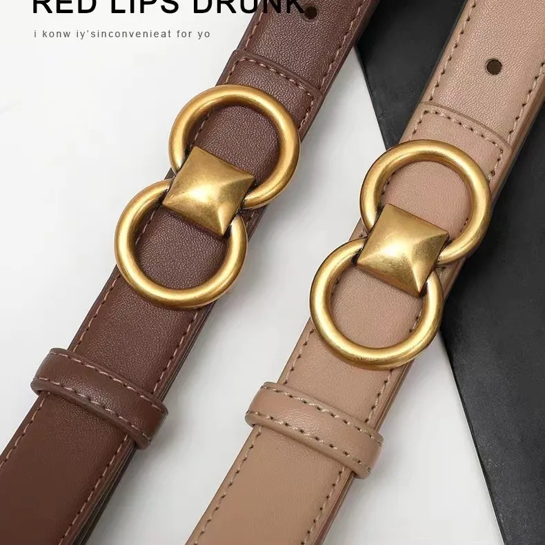 حزام جلد طبيعي للنساء ، حزام مشبك معدني ، 3 ألوان ، عالية الجودة ، الفاخرة ، مصمم ، الإناث الموضة ، سيدة ، الاتجاه الجديد