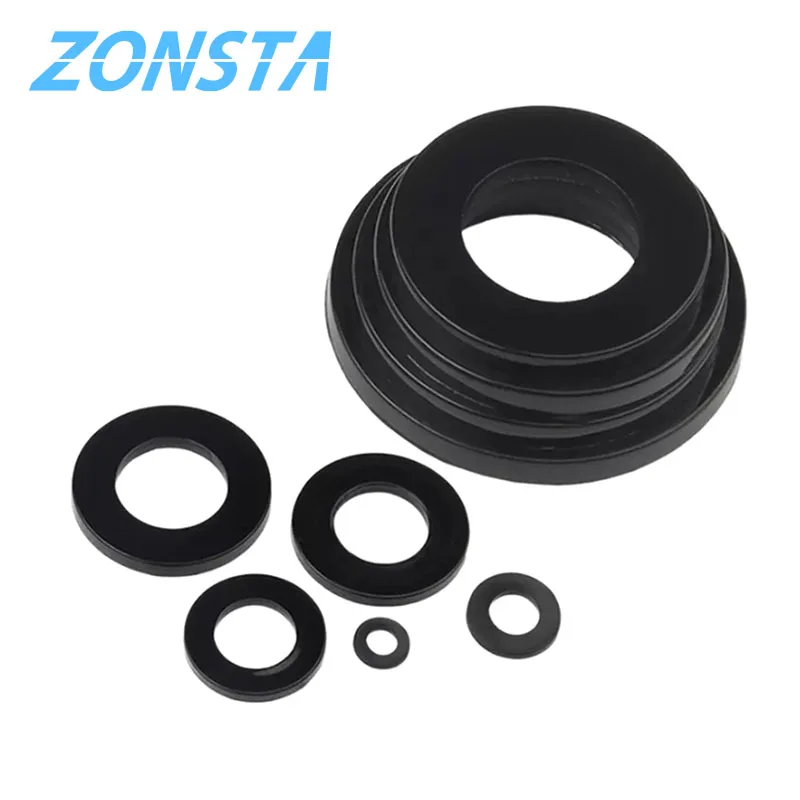 Nylon Flat Washer M2 M2.5 M3 M4 M5 M6 M8 M10 M12 M14 M16 M18 M20 Black White Plastic Sealing Hard Washers Insulation Gasket Ring