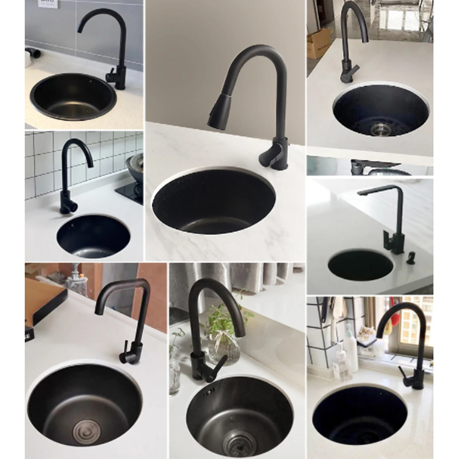 

Bar Sink Mini Round Kitchen Sink Bar Stainless Steel Basin Single Bowl with Drain Accessories for Home Round Kitchen Sink