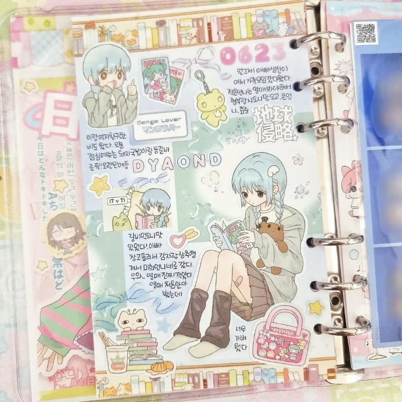 Cute Cartoon Girl Stickers Korea Anime Character Stickers Hand Account Phone Case Planner Diary Scrapbook DIY Decorative Sticker