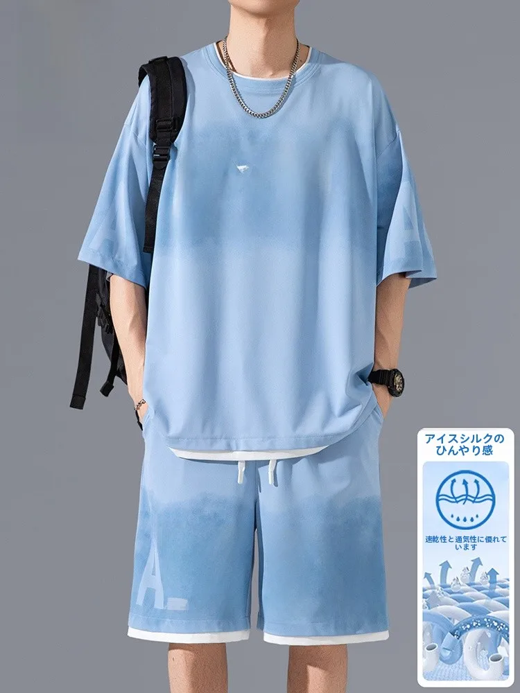 conjunto-de-camiseta-y-pantalones-cortos-de-verano-para-hombre-de-seda-helada-frescos-finos-casuales-deportivos-de-secado-rapido-poliester-y-spandex