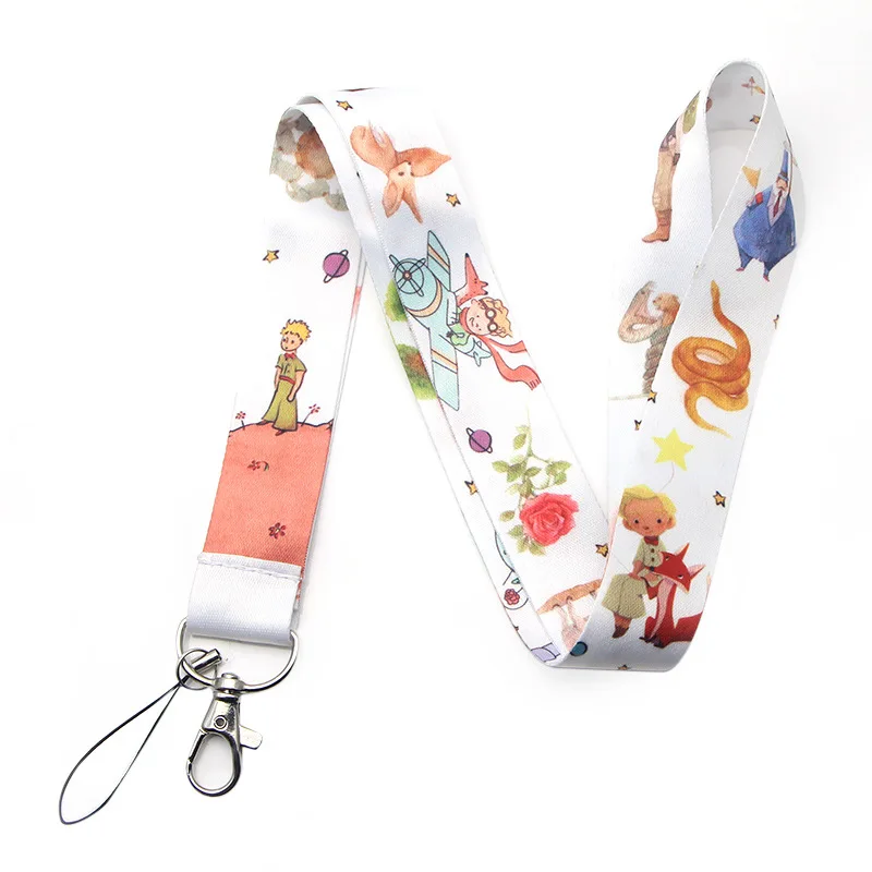 Little prince Lanyard Keys Phone Holder Funny Neck Strap With Keyring ID Card DIYs Animal webbings ribbons Hang Rope