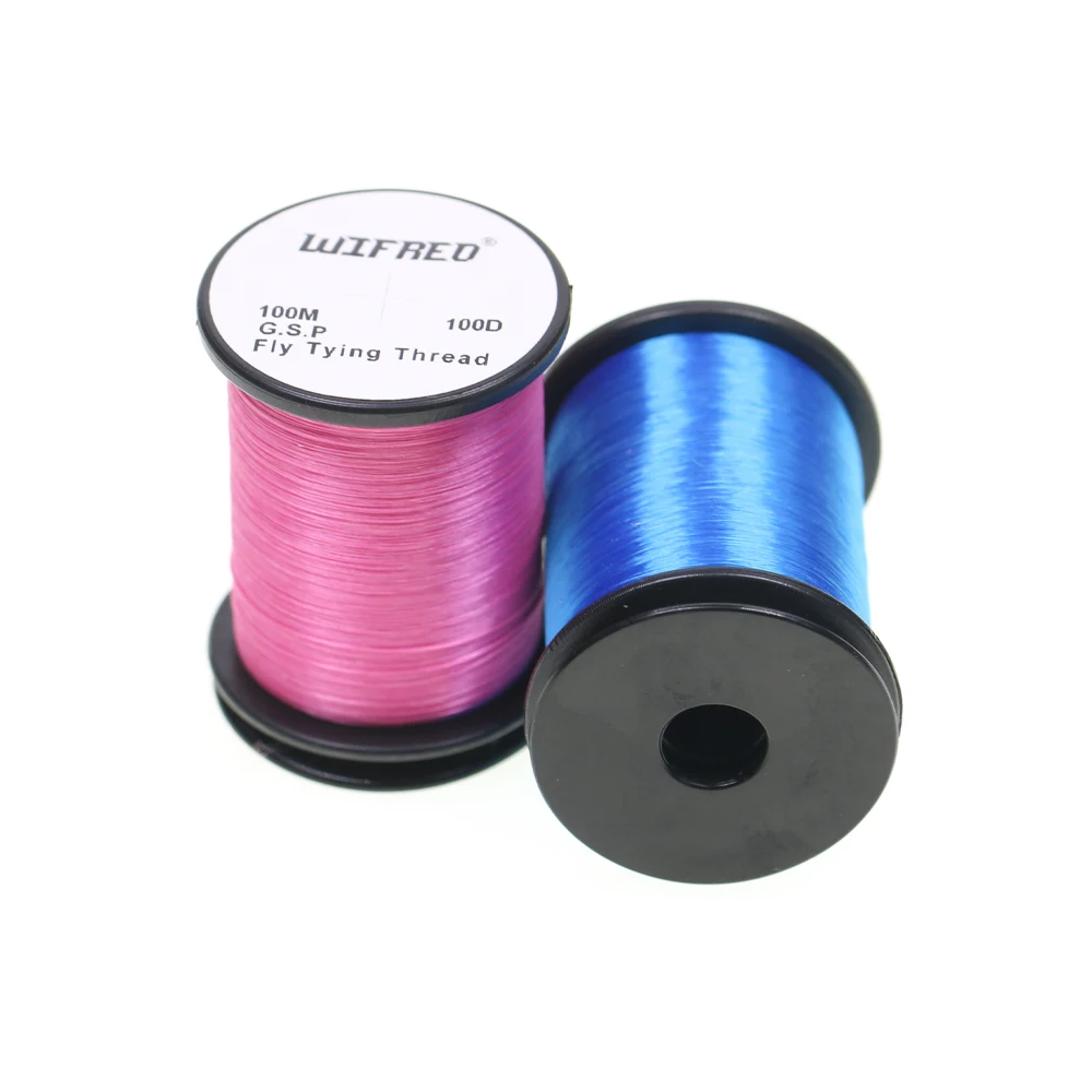 ICERIO 2PCS 100D GSP Fly Tying Thread Polyethylene Floss Line Smooth Strong สําหรับเปียก/แห้ง Fly Nymphs Streamer ปลาเทราท์ตกปลาแมลงวัน