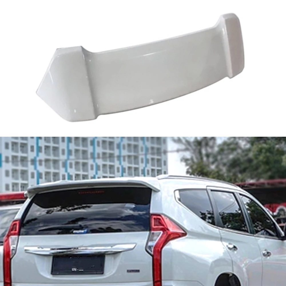 

Rear Roof Spoiler Wing For Mitsubishi Pajero Sport 2016-2020 Gloss Black/White Car Tail Gate Trunk Window Flap Trim Splitter Lip