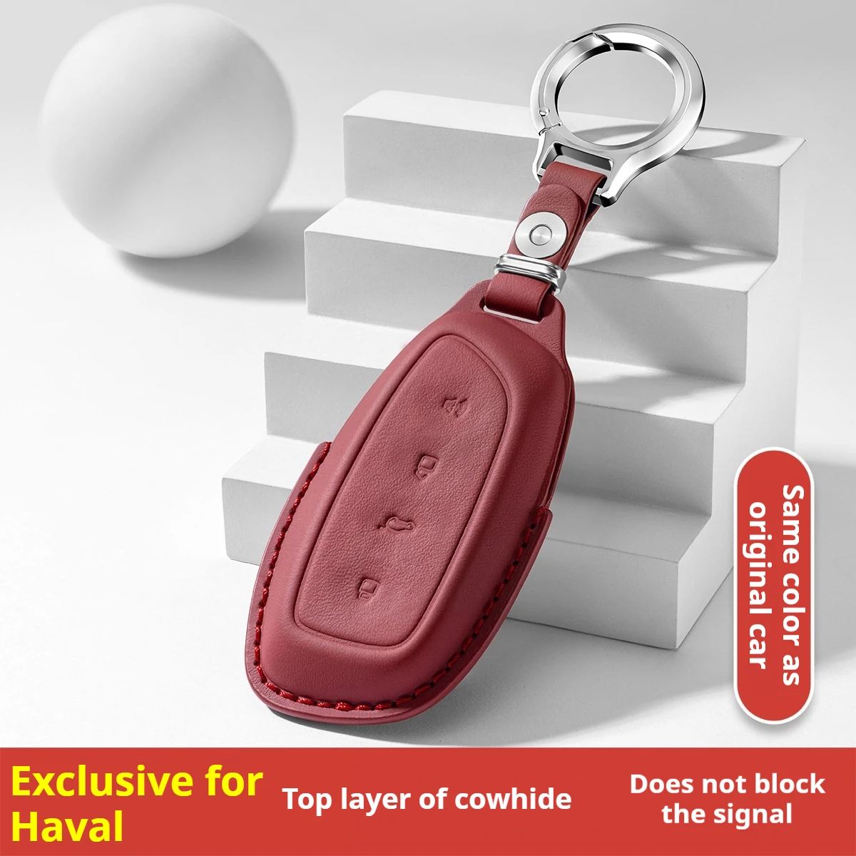 For Haval H6L car key cover first-layer cowhide high-end key case buckle interior modification