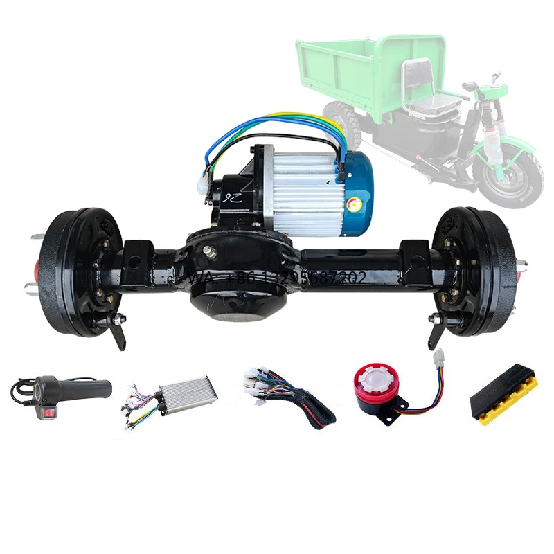 

90CM Electric Conversion Kit 60V72v 2200W DC BL Motor Rear Driving Axle Low Speed 1.5T Motorized Tricycles Electric Rickshaw