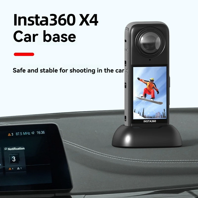 

Vehicle Mount for Insta360 X4 Base Silicone Non-Slip Car Stand Desktop Holder Len Protective Cover Insta 360 X4 Accessories