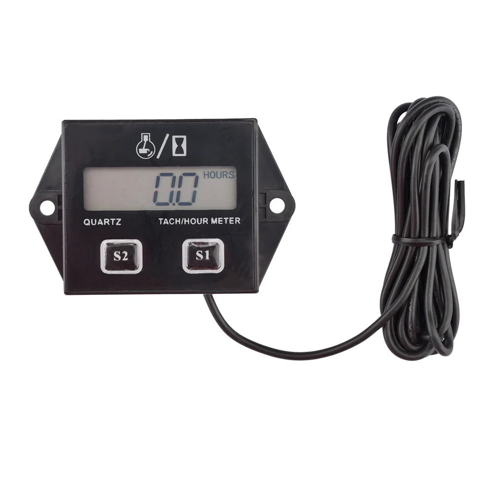 

Digital Engine Tach Hour Meter Tachometer Gauge Engine RPM LCD Display For Motorcycle Motor Stroke Engine Car Boat