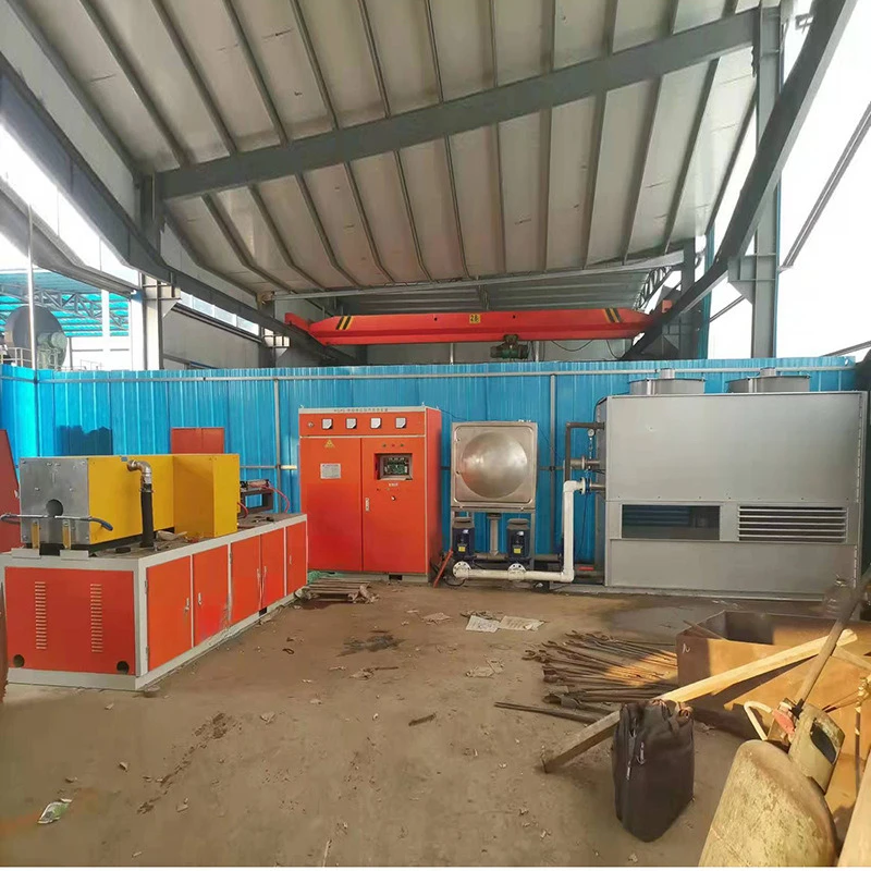 Custom Medium Frequency Induction Equipment For Steel Ball Bearings And Gears, Red Punch Large Diameter Forging Furnace Heating