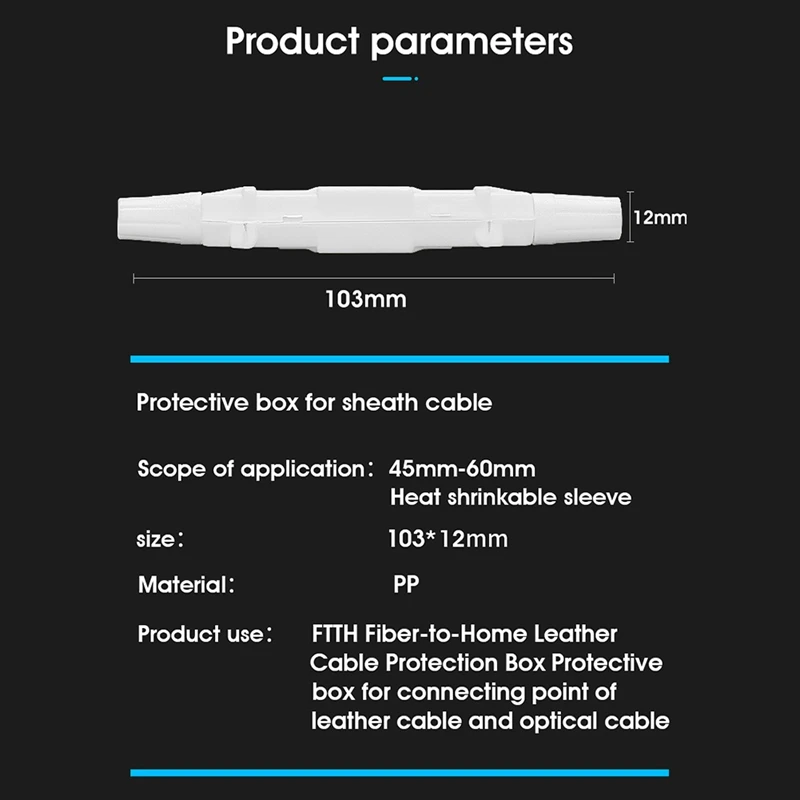 Optical Fiber Protection Box Cable Protection Box Round Tube Heat Shrink Tubing To Protect Fiber Splice Tray