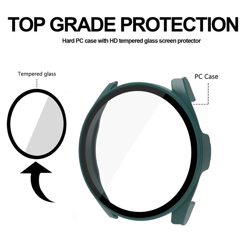 حامي الشاشة الزجاج ل Garmin Vivoactive 5 ، غطاء كامل ، الحالات الواقية الصلبة ، فيلم