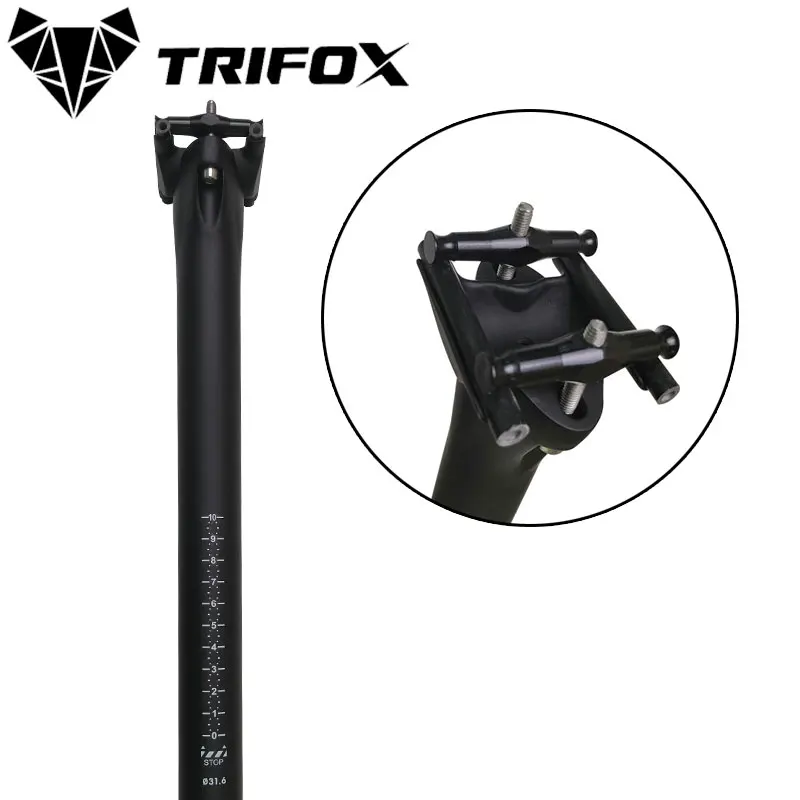 

TRIFOX Official Store Carbon Fiber MTB Seatpost 27.2/30.8/31.6mm Matte UD Ultralight Tube 7*7/ 7*9/ 7*10 Round Bow Saddle Rails