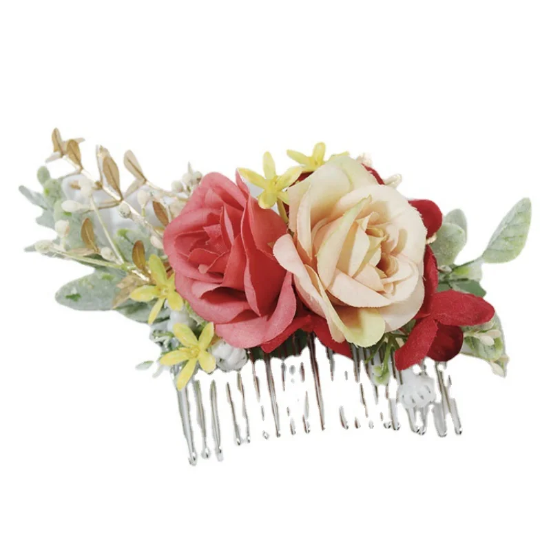 ประดิษฐ์ Buttonhole งานแต่งงานเจ้าบ่าว Boutonniere Corsage สร้อยข้อมือ Bridesmaid สีขาวสีชมพูดอกไม้ผ้าไหมเข็มกลัดแต่งงาน Pins