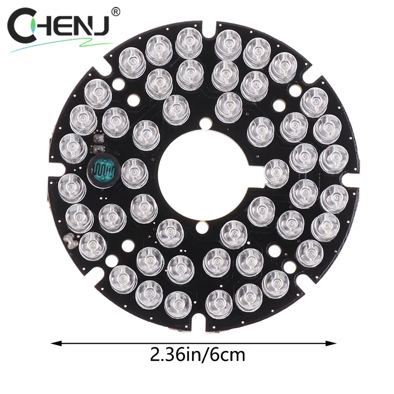 48pcs-LED 850NM Illuminatore IR Scheda a infrarossi Lampada per visione notturna per 50 CCTV Telecamera di sorveglianza Diametro alloggiamento 60MM