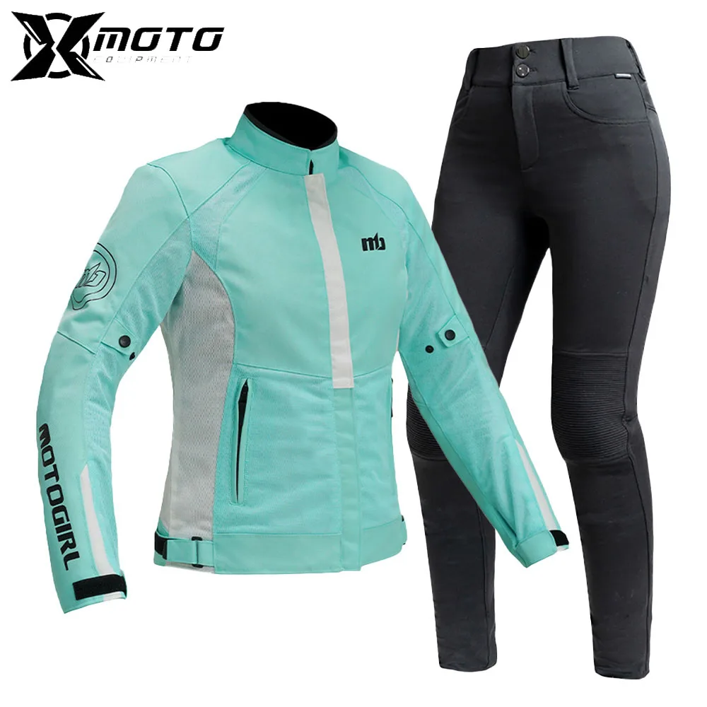 

Road Racing Motocross Jacket Tensile Protective Chaqueta Summer Breathable Motorbike Jacket Women Motorcycle Jacket Suit