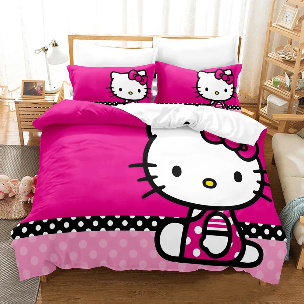 Christmas Bedding Sets Comforter Hello Kitty Kawaii Australia /Europe/USA Full Queen King Size Quilt Duvet Cover Pillow Cases