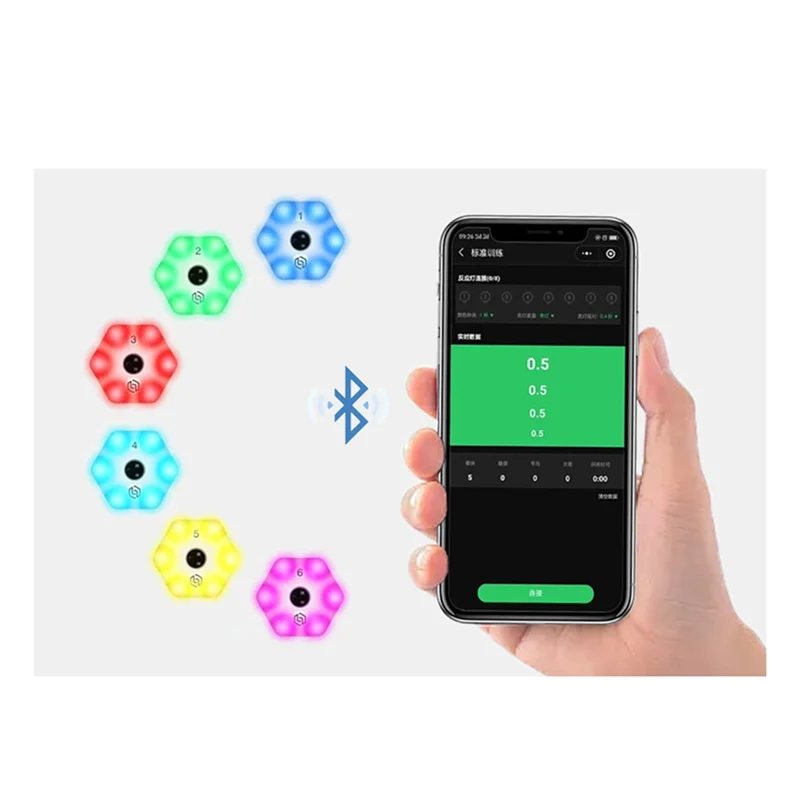 

NALFI-Lamp Arm Agility Training Basketball Fitness Wireless Ball Control Reaction Pace Ability Lamp Football Reaction Training