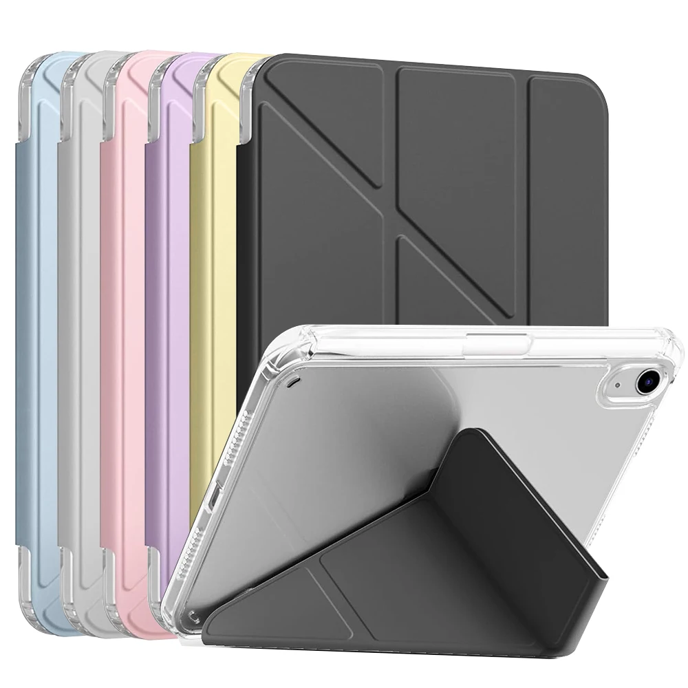 Y-Shaped IPad Case with Multi-Angle Stand & Pencil Holder – for A16, 11th/10th Gen, 5th-9th Gen, Air, Mini, Pro 11/12.9