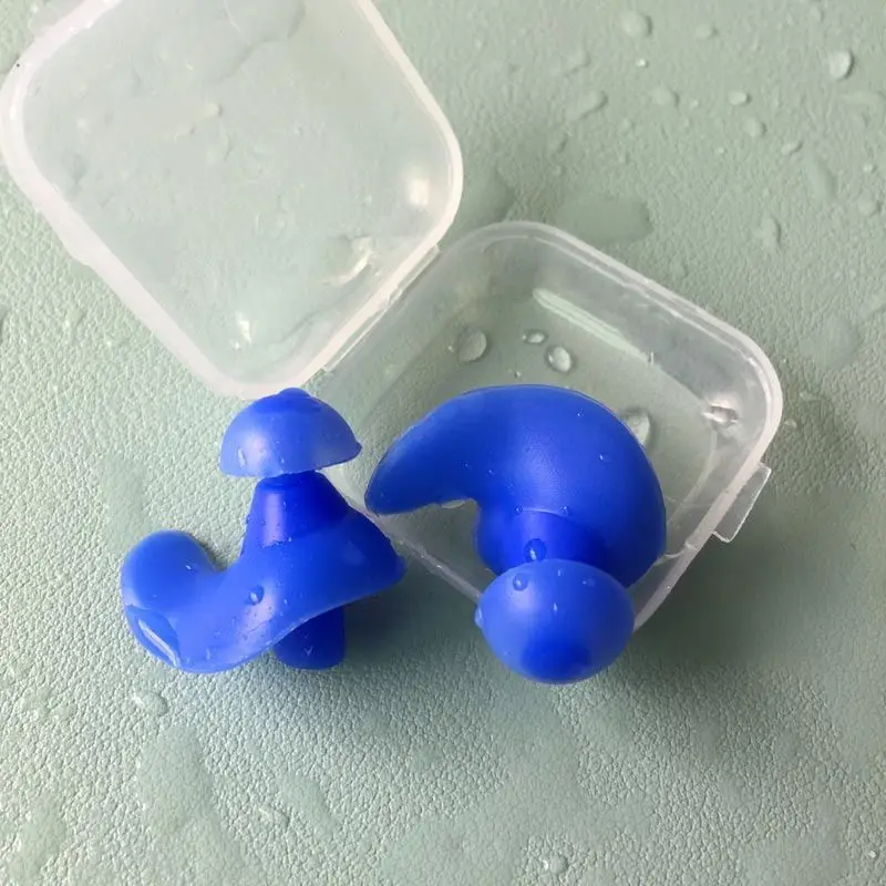 1 Pair Waterproof Swimming Silicone Swim Earplugs for Adult Swimmers Children Diving Soft Anti-Noise Sleep Ear Plug